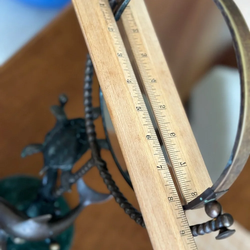 Nautical Mirror- SPI Brass Dolphin & Turtle Vanity Mirror
